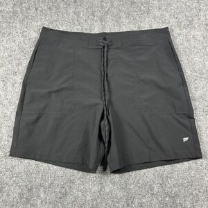Fabletics Board Shorts Mens 36 Black Lace Up Stretch Athletic Swimming Beach‎